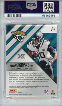 Laviska Shenault Jr. Autographed 2020 Panini Xr Triple Swatch Jersey Rookie Card