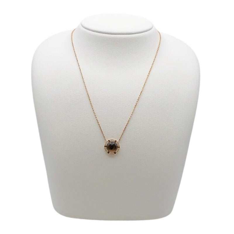 Chaumet Class One Smoky Quartz Diamond Necklace K18 Pink Gold