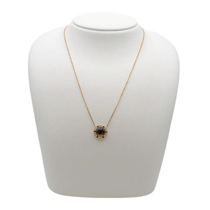Chaumet Class One Smoky Quartz Diamond Necklace K18 Pink Gold