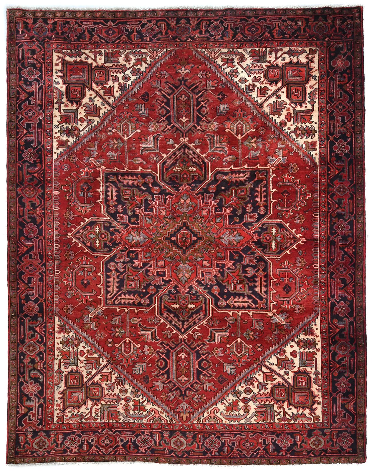 Vintage Serapi Handmade Oriental Rug Classic
