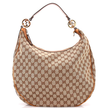 Gucci Twins Hobo Gg Canvas Large