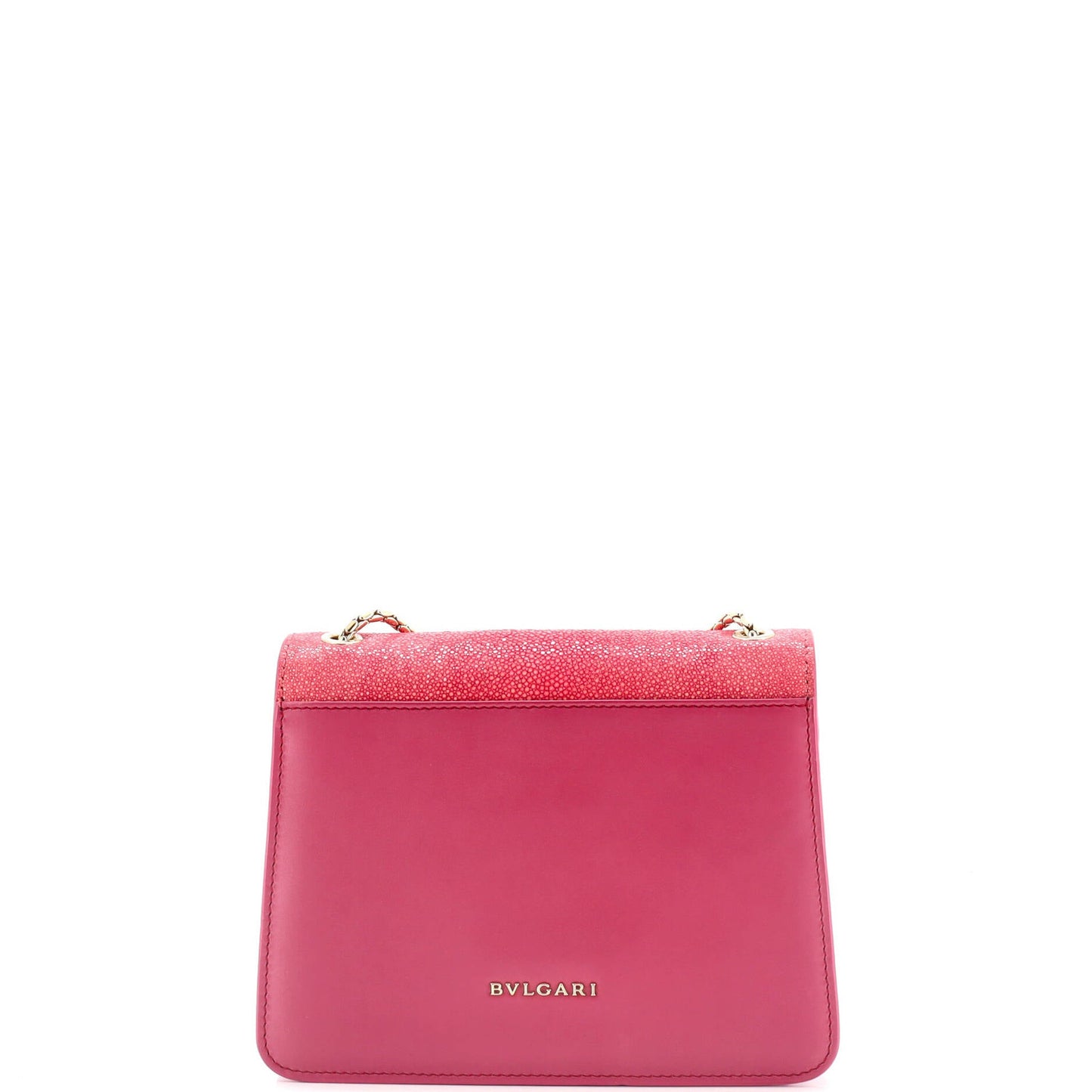 Bvlgari Serpenti Forever Square Shoulder Bag Leather And Stingray Small