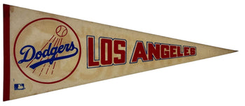 1970'S Los Angeles Dodgers Large Vintage Pennant Banner