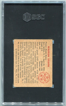 Warren Spahn 1950 Topps Card #19 Sgc Graded 2