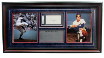 Sandy Koufax Dodgers Signedautographed Framed 3X5 Index Collage Psa/Dna 136624