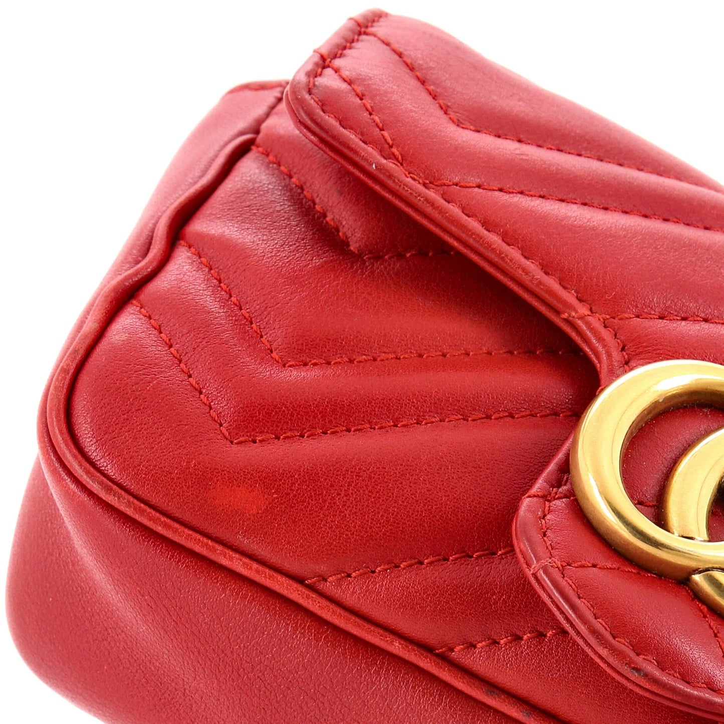 Gucci Gg Marmont Flap Bag Matelasse Leather Super Mini