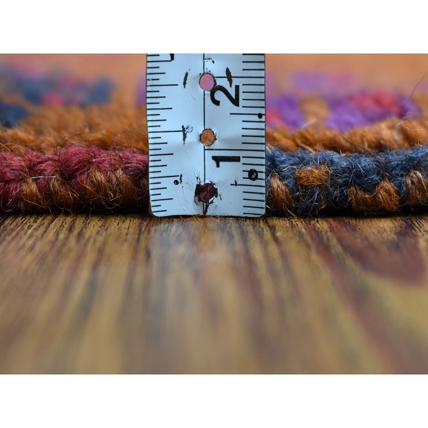 6'X8' Hand Knotted Geometric Design Pure Wool Colorful Afghan Tribal Rug