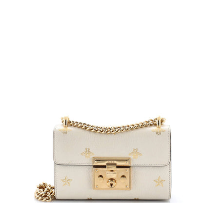 Gucci Padlock Shoulder Bag Printed Leather Small
