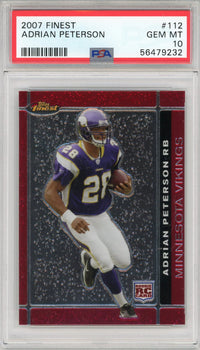 Adrian Peterson 2007 Topps Finest Rookie Card #112 (Psa)