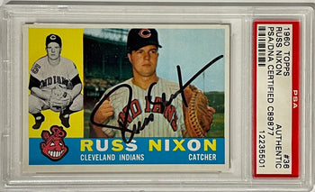 Russ Nixon Autographed 1960 Topps Card #36 (Psa)