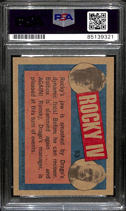 Dolph Lundgren Signed/Auto 1985 Topps Rocky Iv Drago Card #53 Psa/Dna 183778