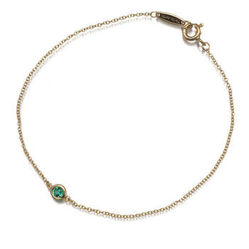 Tiffany&Co. Bracelet Emerald Color By The Yard 18K 750 Yellow Gold