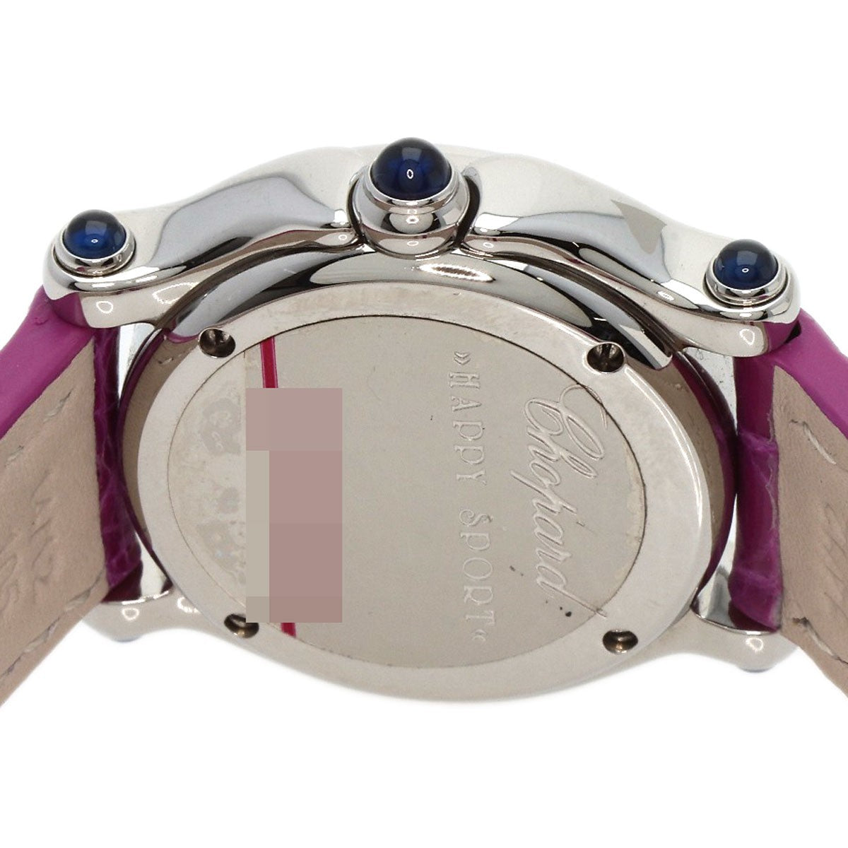 Chopard Happy Sports Diamond Watches 27/8245-23 Stainless Steel/Leather