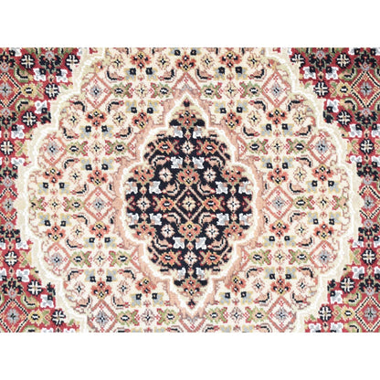 5'X12'9" Red Tebraz Mahi Pure Wool Hand Knotted Gallery Wide Runner Rug