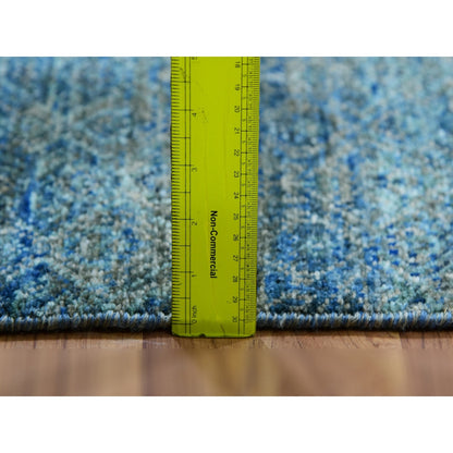 2'6"X12' Green Hand Knotted Kohinoor Herrita Runner Oriental Rug