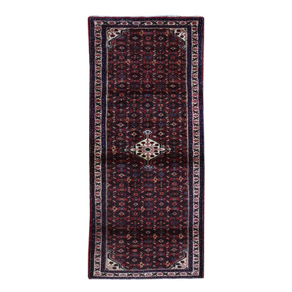 3'5"X10'4" New Farsian Amadan Mahi Fish Design Wide Runner Hand Made Rug