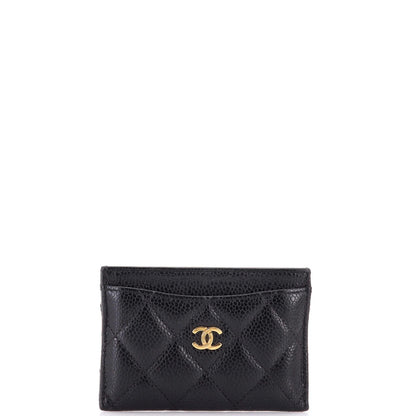 Chanel Classic Card Holder Quilted Caviar