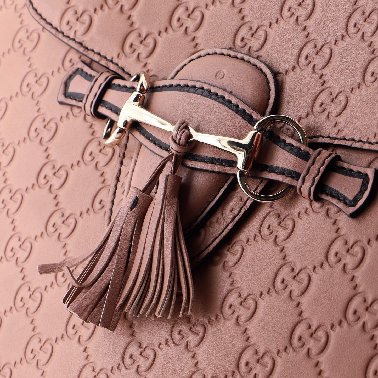 Gucci Emily Chain Flap Shoulder Bag Guccissima Leather Large