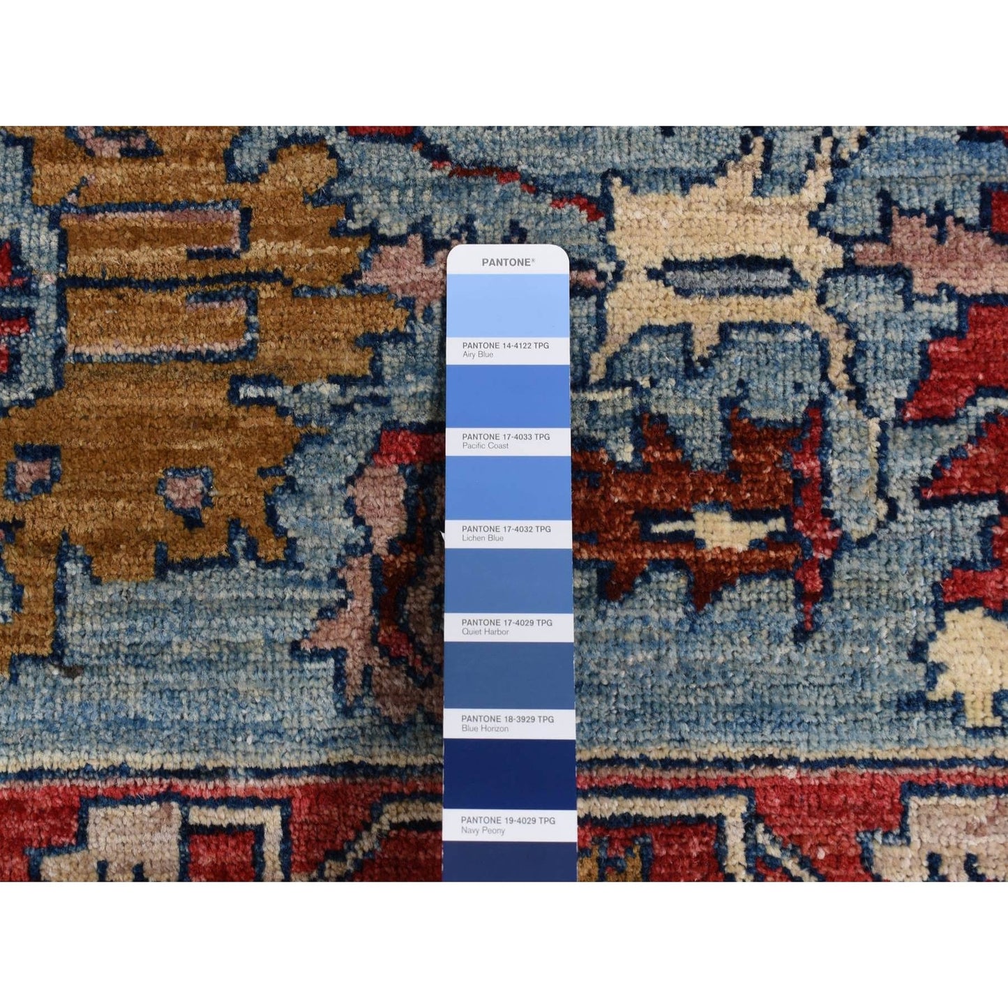 9'10"X13'10" Green Geometric Bookshaish Design Hand Knotted Pure Wool Rug