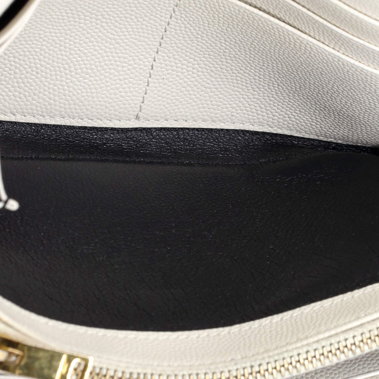 Saint Laurent Classic Monogram Flap Wallet Matelasse Chevron Leather Large