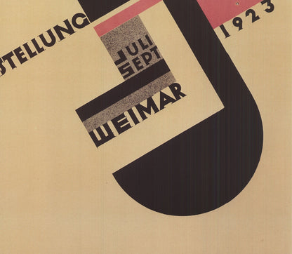 Nouve JOOST SCHMIDT Bauhaus Exhibition 35.5" x 27.75" Offset Lithograph 1995 Art