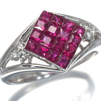 Verite Ring Ruby 1.00Ct Diamond 0.08Ct