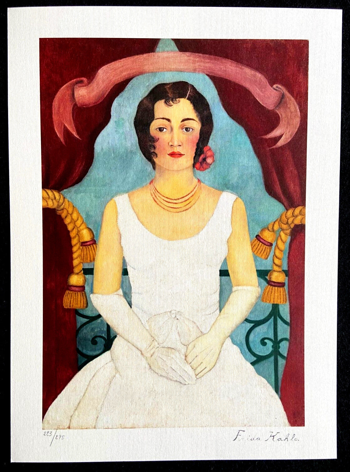 Frida Kahlo Lithograph Certified Signed Numbered By Hand