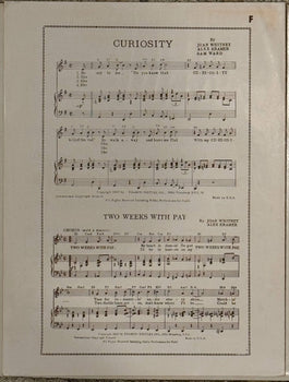 Doris Day (Love Somebody) Original Hand Signed Autograph Sheet Music (Jsa)