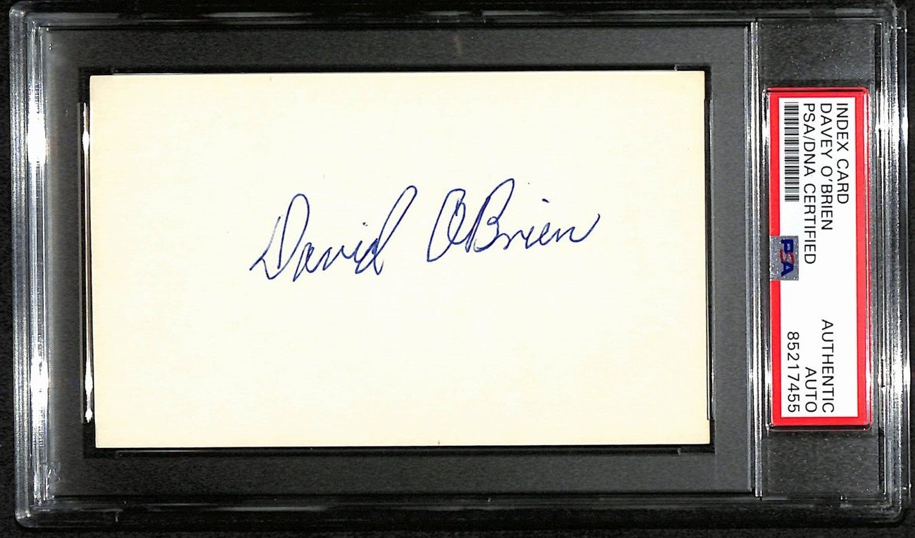 Davey O'Brien Autographed Index Card - 1938 Heisman Winner - Tcu Psa/Dna 188504