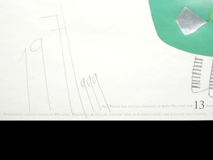 Kv?Ta Pacovsk 13 Years Neugebauer Press 1992 Signed Poster 197/999 Austria