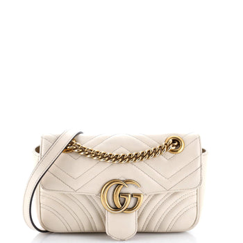 Gucci Gg Marmont Flap Bag Matelasse Leather Small