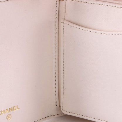 Chanel Cc Book Card Holder With Chain Quilted Lambskin