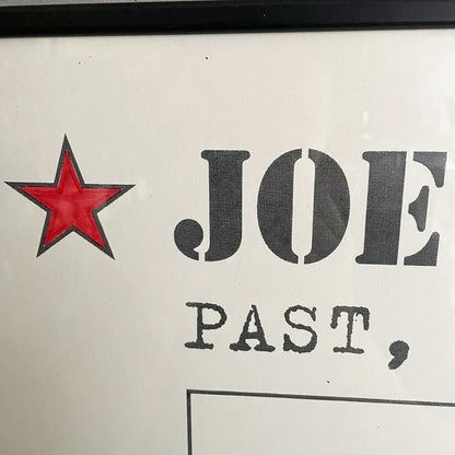 Present and Future" Original Poster with Edition Number 2004 - Joe Strummer "Past