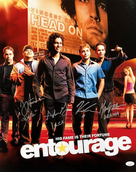 Entourage Cast Signed 16X20 Entourage Photo Adrien Grenier & Others Jsa Itp 4995
