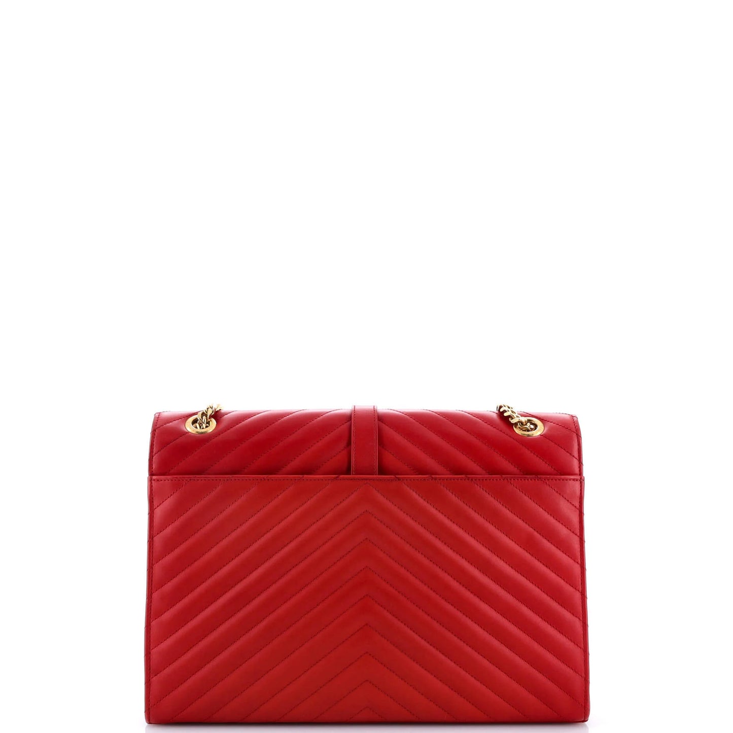 Saint Laurent Classic Monogram Envelope Satchel Matelasse Chevron Leather Large