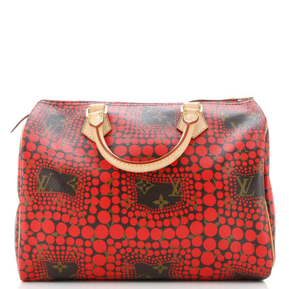 Louis Vuitton Speedy Handbag Limited Edition Kusama Town Monogram Canvas 30