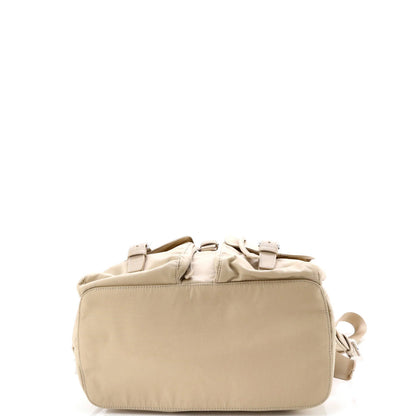 Prada Double Front Pocket Backpack Re-Nylon With Leather Medium
