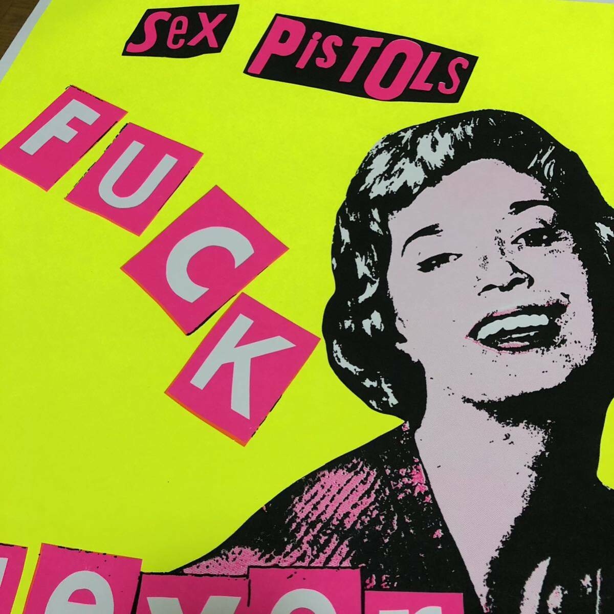 Sex Pistols Jamie Reid " Forever" Vintage Original Silkscreen Poster Signed Coa