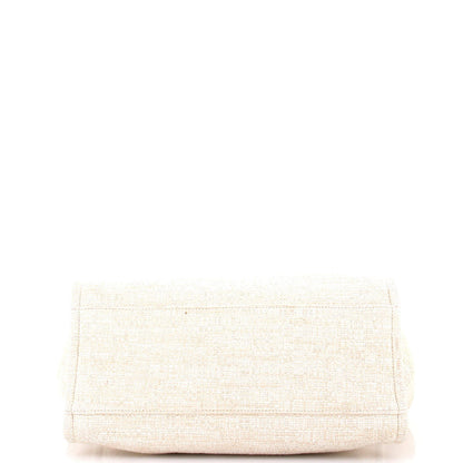 Chanel Deauville Tote Raffia With Glitter Detail Medium