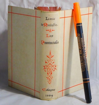 Blaise Pascal (Louis De Montalte) Les Provinciales 1669 Cologne 17Th C Vellum Fi