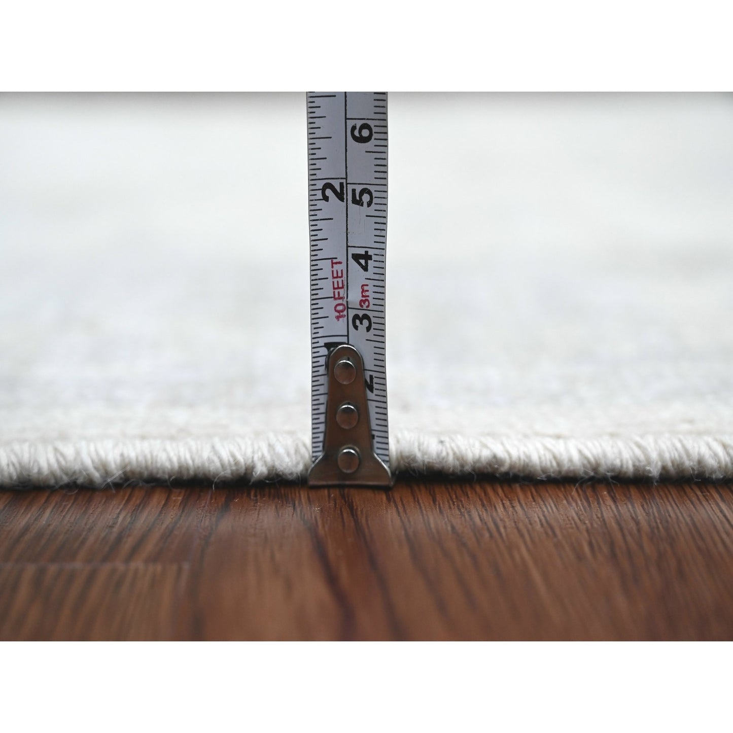 2'8"X19'5" White Afghan Angora Oushak Hand Knotted All Wool Runner Rug