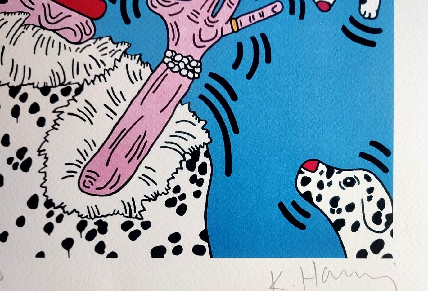 Keith Haring 'Cruella' Signed Coa Lithograph Hand