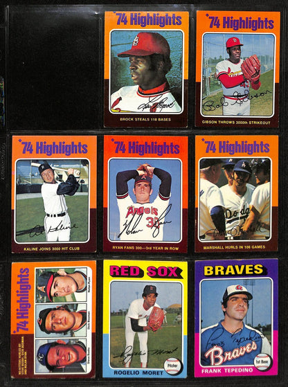 1975 Topps Baseball Card Complete Set (1-660)