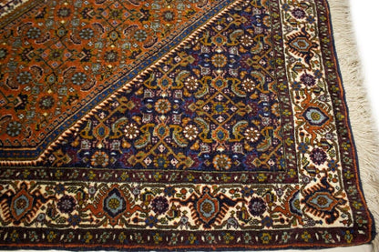 4X5 Ft Hand-Knotted Vintage Floral Rug Plush