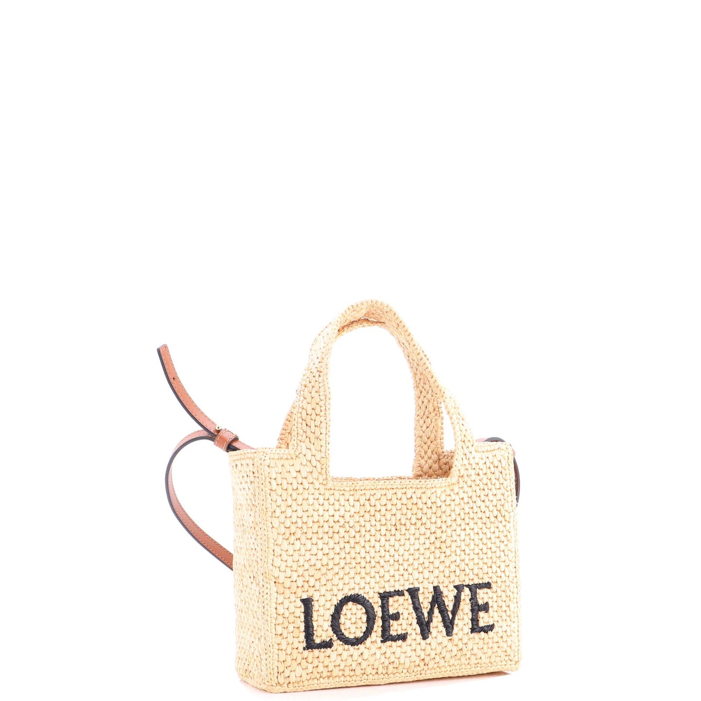 Loewe Paula'S Ibiza Logo Convertible Tote Raffia Small