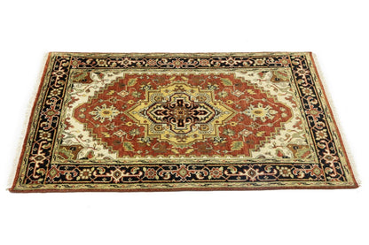 4X6 Ft Geometric Tribal Serapi Rug Wool Oriental