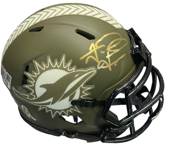 Tua Tagovailoa Autographed Dolphins Salute To Soldiers Mini Helmet