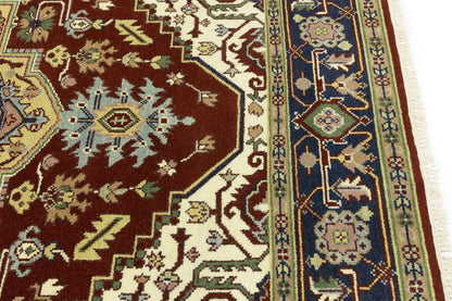Farmho Rusty Red Geometric Heriz Serapi Oriental