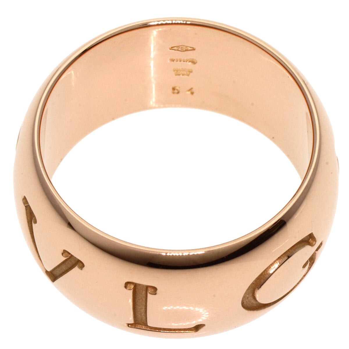 BVLGARI   Ring Mono logo ring # 54 K18 Pink Gold