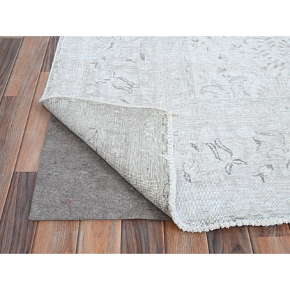 9'4"X12'1" Ivory Zoroastrian Hand Knotted Oriental Rug
